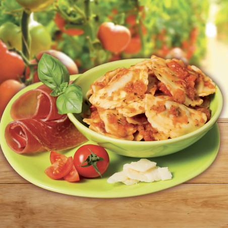 Agnolottis au parmesan, ricotta et jambon sauce provençale