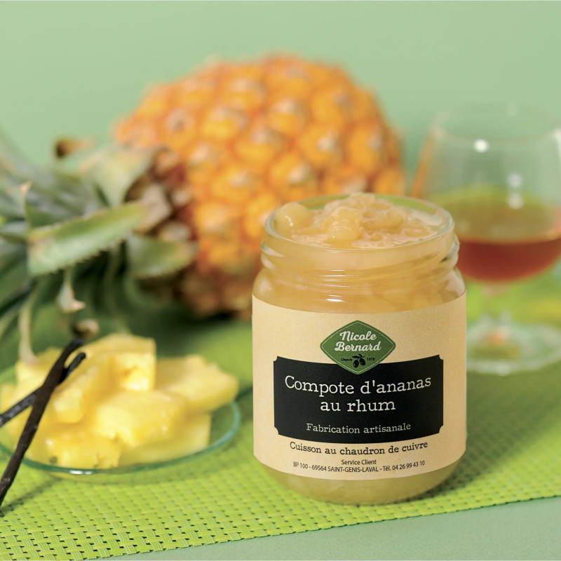 Compote d'ananas au rhum