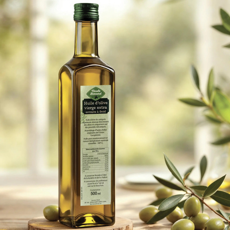 Huile d’olive vierge extra extraite à froid