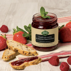 Confiture extra de fraise framboisée
