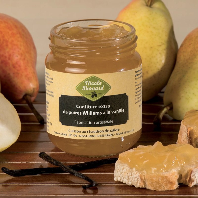 Confiture extra de poires Williams à la vanille
