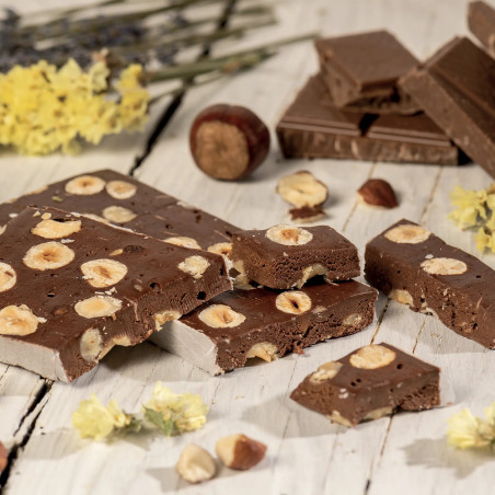 Nougat tendre aux noisettes et au cacao