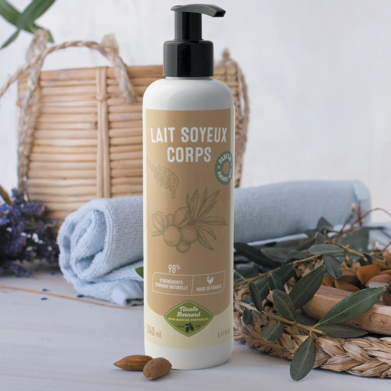 Lait soyeux corps parfum amande miel