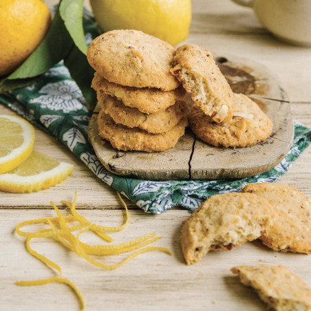 Cookies biologiques au citron de Menton et aux amandes
