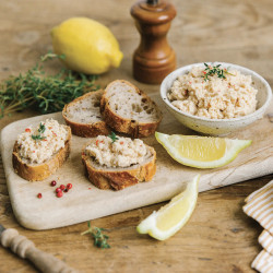 Rillettes de thon blanc germon au citron et gingembre