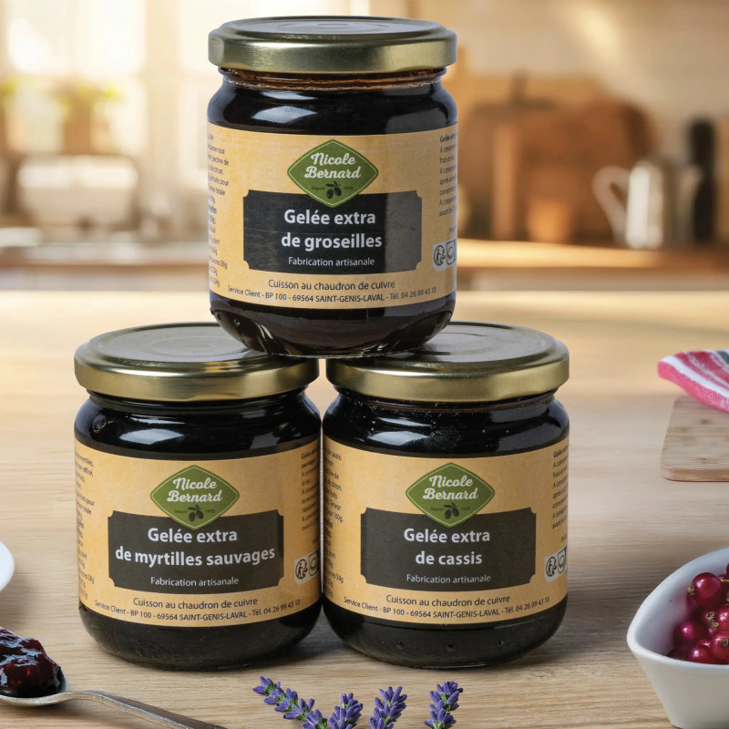 Colis de 3 Gelées de fruits rouges