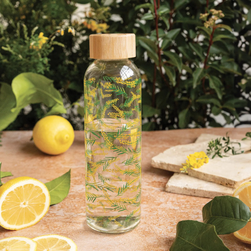 Bouteille en verre et son étui