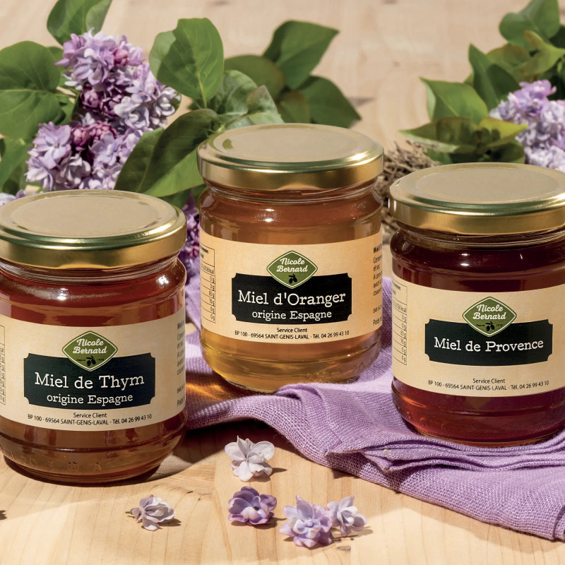 LOT 3 MIELS DU SUD-3X250G-