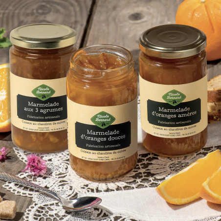 Les Marmelades assorties (3 agrumes, oranges douces et amères)