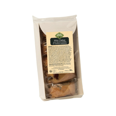 Etui de Mini cakes aux fruits confits et raisins macérés