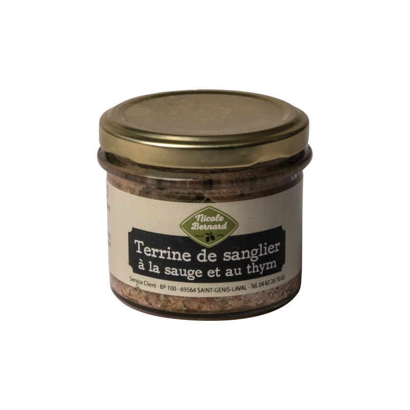 Bocal de Terrine de sanglier à la sauge et au thym