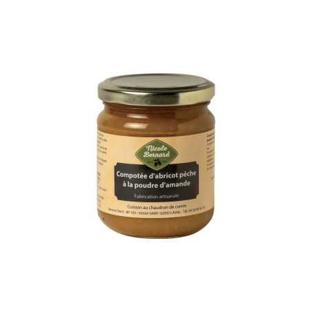 Pot de Compotée abricot pêche à la poudre d’amande