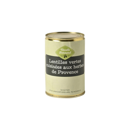 Boîte de Lentilles vertes cuisinées aux herbes de Provence
