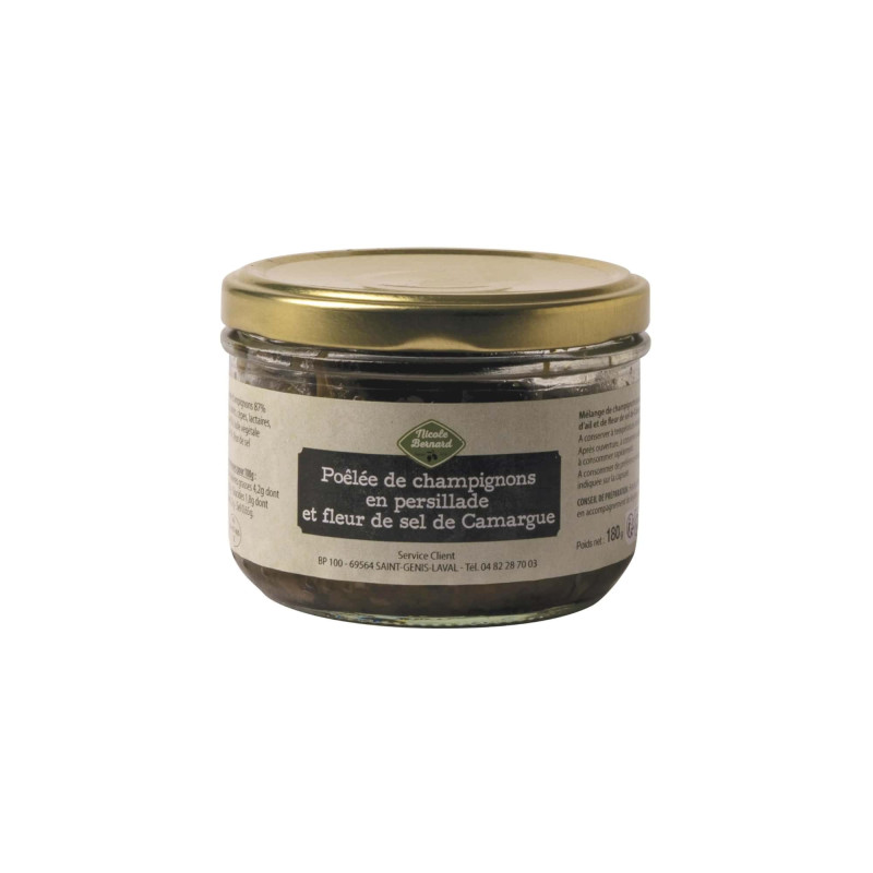 Bocal de Poêlée de champignons en persillade et fleur de sel de Camargue