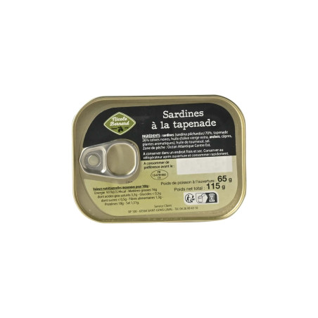 Boite de Sardines à la tapenade d'olives noires
