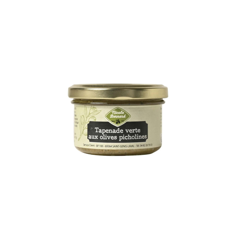 Bocal de Tapenade verte aux olives picholines