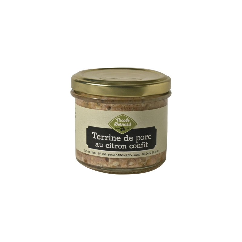 Bocal de Terrine de porc au citron confit