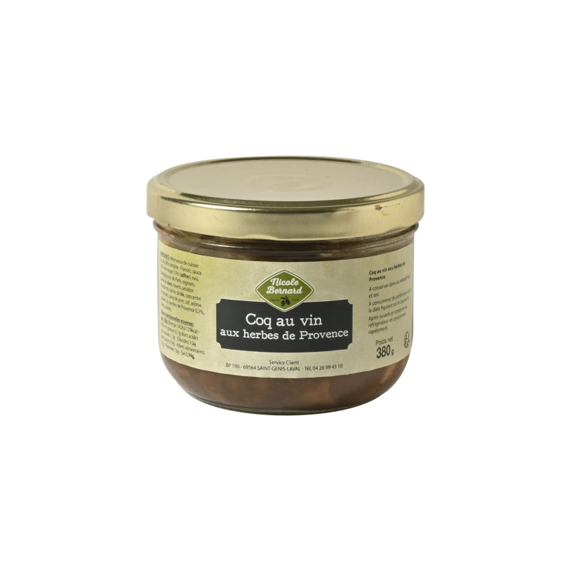 Pot de Coq au vin aux herbes de Provence