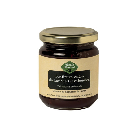 Pot de Confiture extra de fraise framboisée