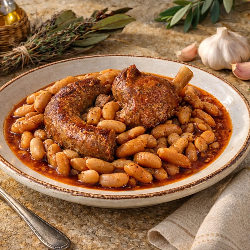 Cassolade au confit de canard à la provençale