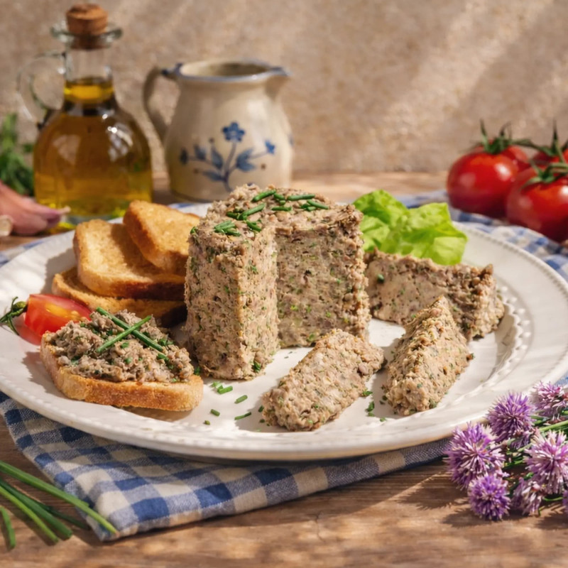 Terrine de campagne à la ciboulette