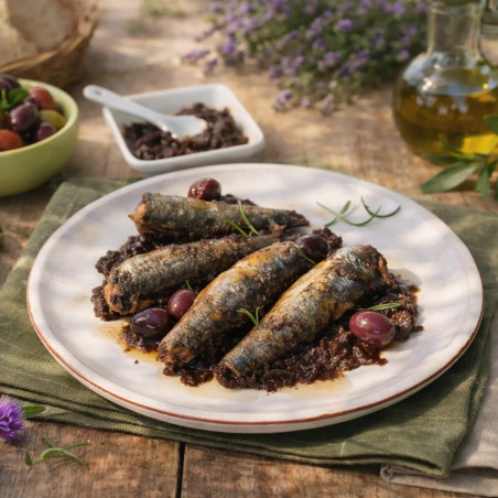 Sardines à la tapenade d'olives noires