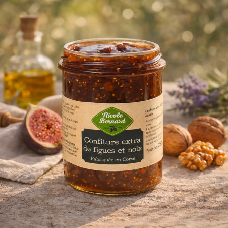 Confiture extra de figues et noix
