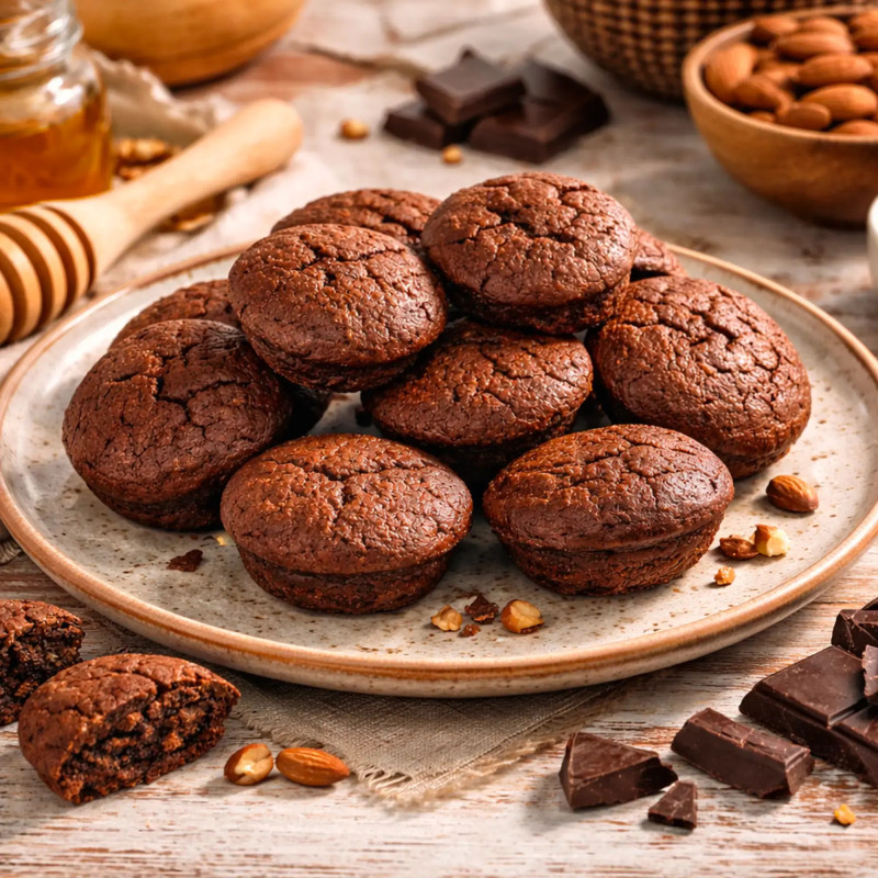 Macarons amandes chocolat au miel de Provence