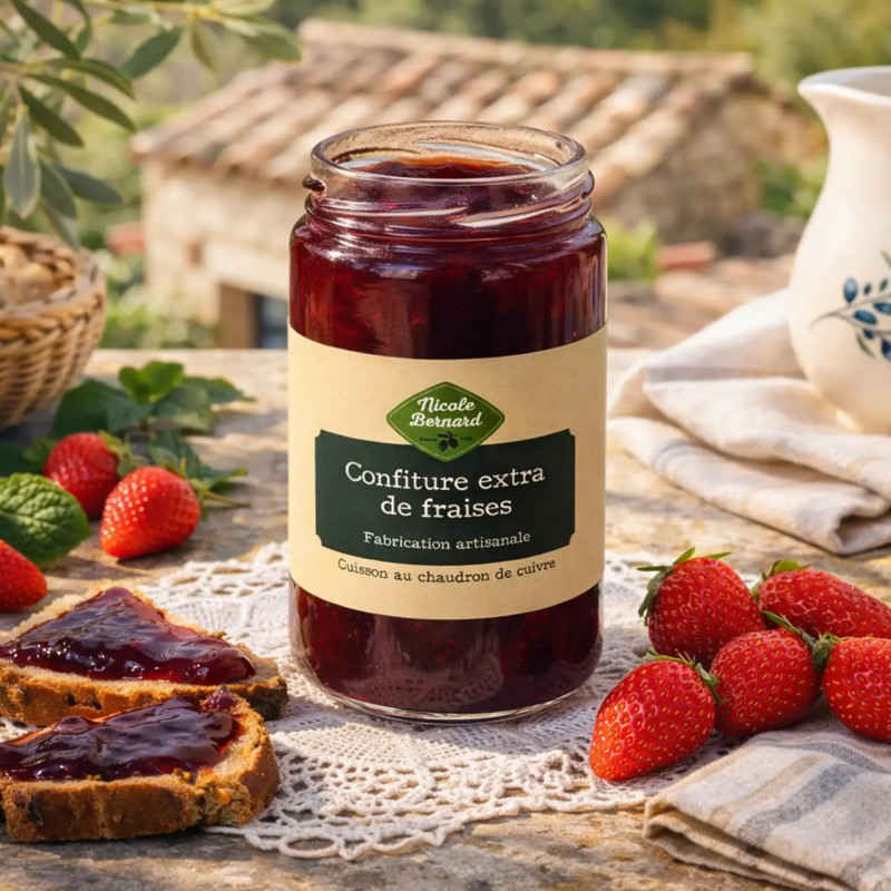 Confiture extra de fraises