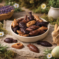 Les Fritures de Pâques (3 variétés (noir, lait, caramel) 150g