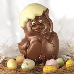 Le Poussin espiègle  en chocolat au lait