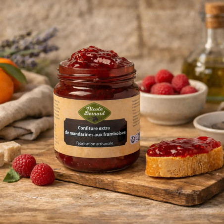 La Confiture extra de mandarines aux framboises