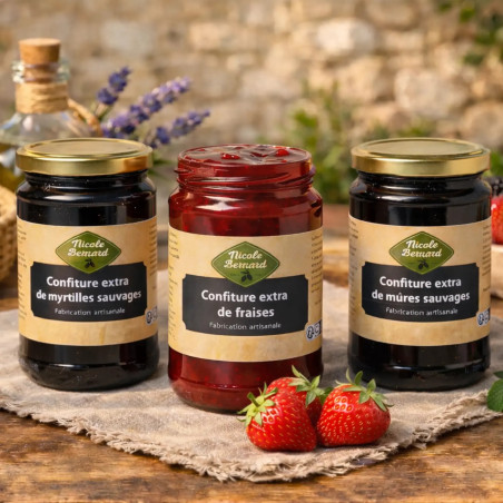 Le colis de 3 confitures de fruits rouges