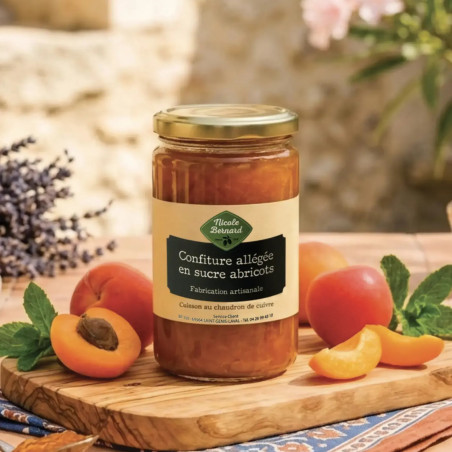 Confiture d'abricots allégée en sucre (25% de sucre en moins)