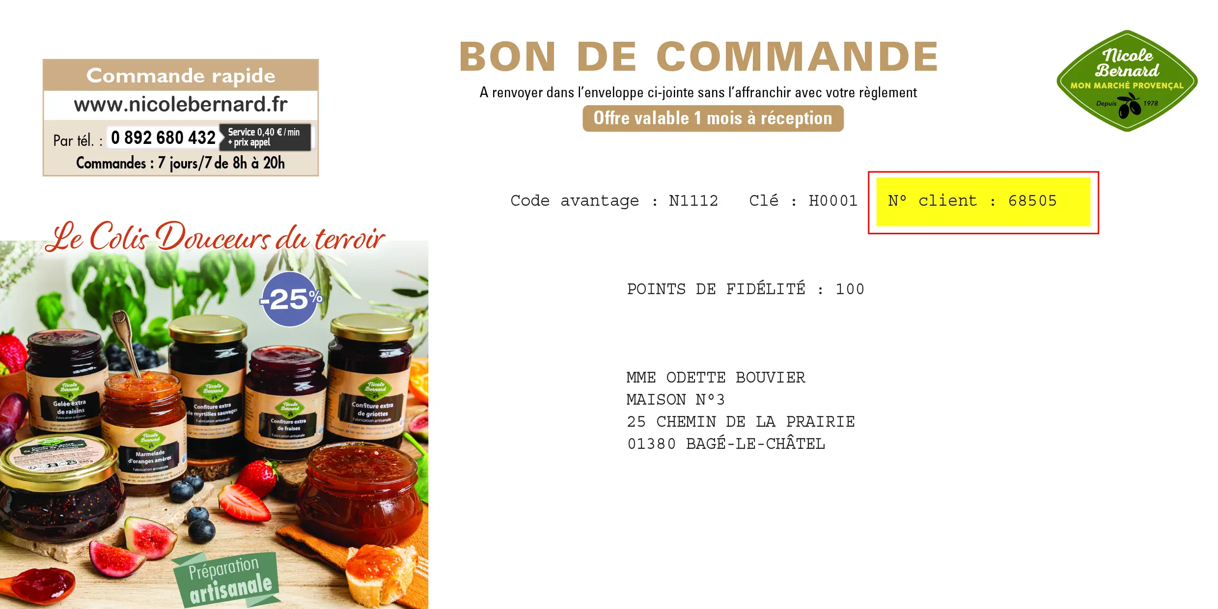 Indication pour trouver le numéro de client sur une facture