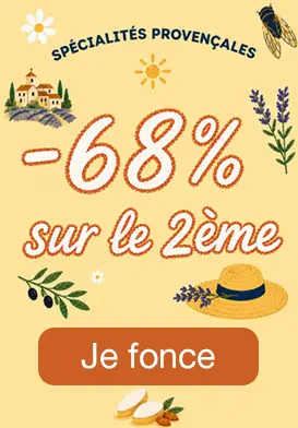 1 acheté = le 2ème à -68% 