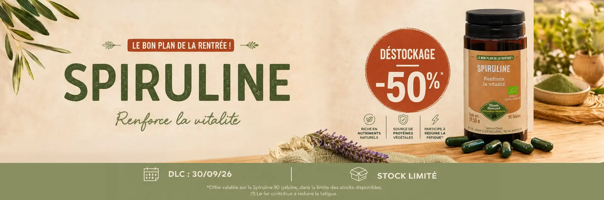 déstockage spiruline