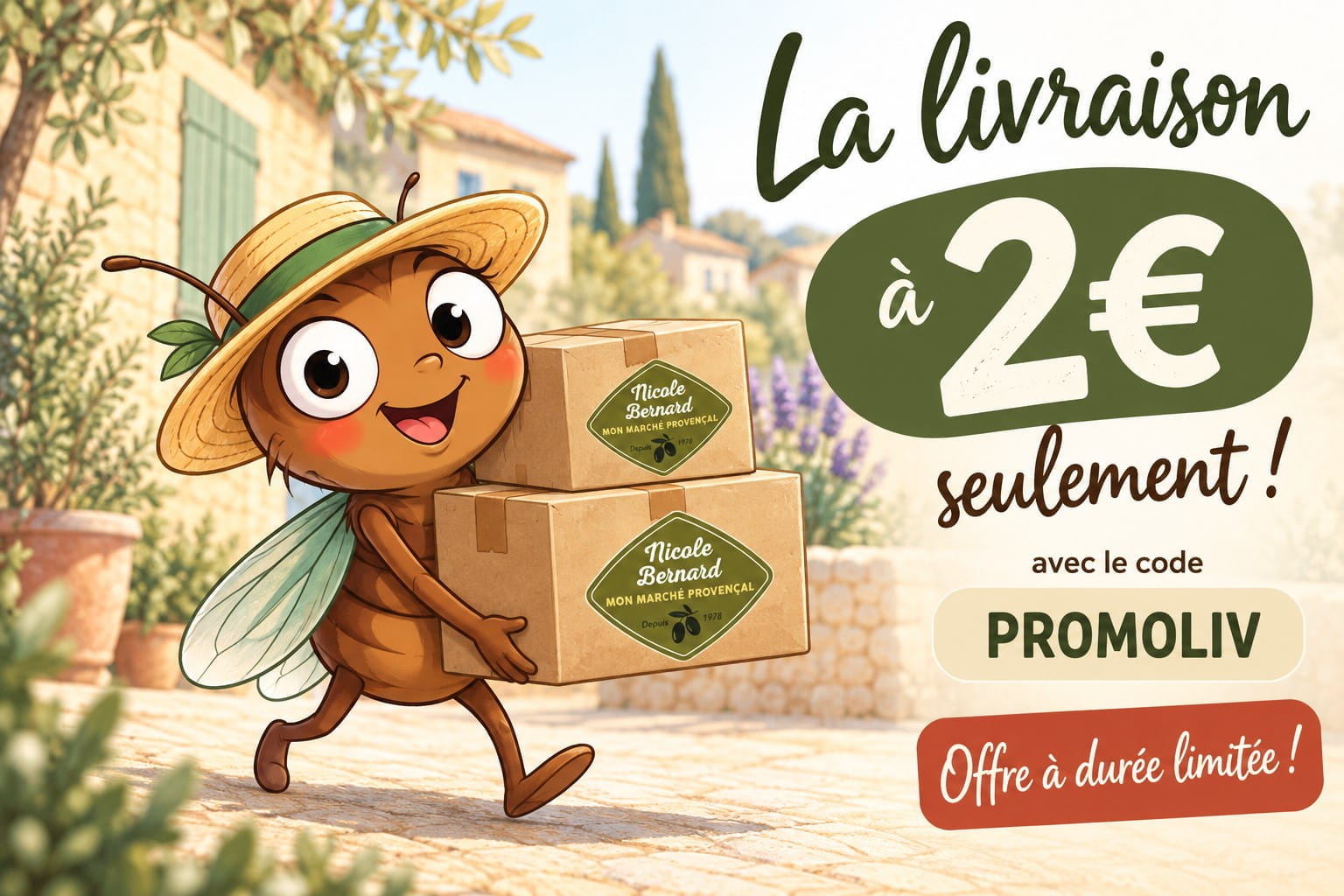 la livraison à 2€