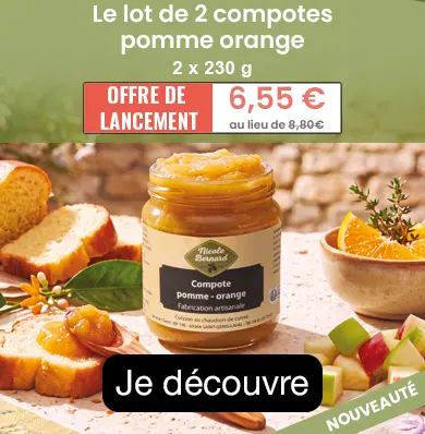 Offre de lancement compote pomme orange