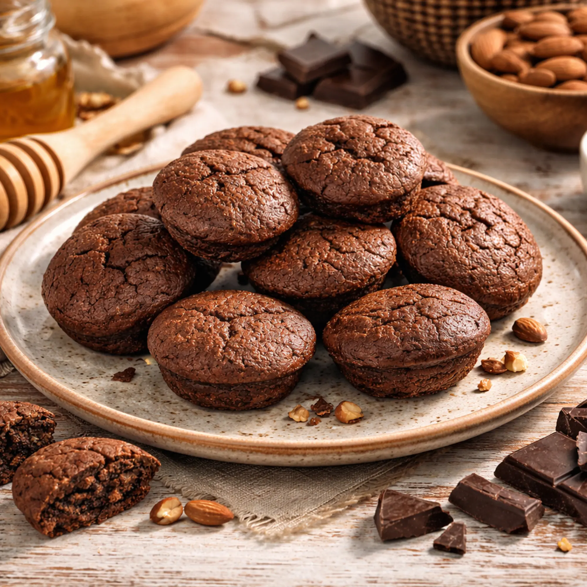   Déstockage   Macarons amande chocolat miel de Provence   
   -50%  - DLC courte  