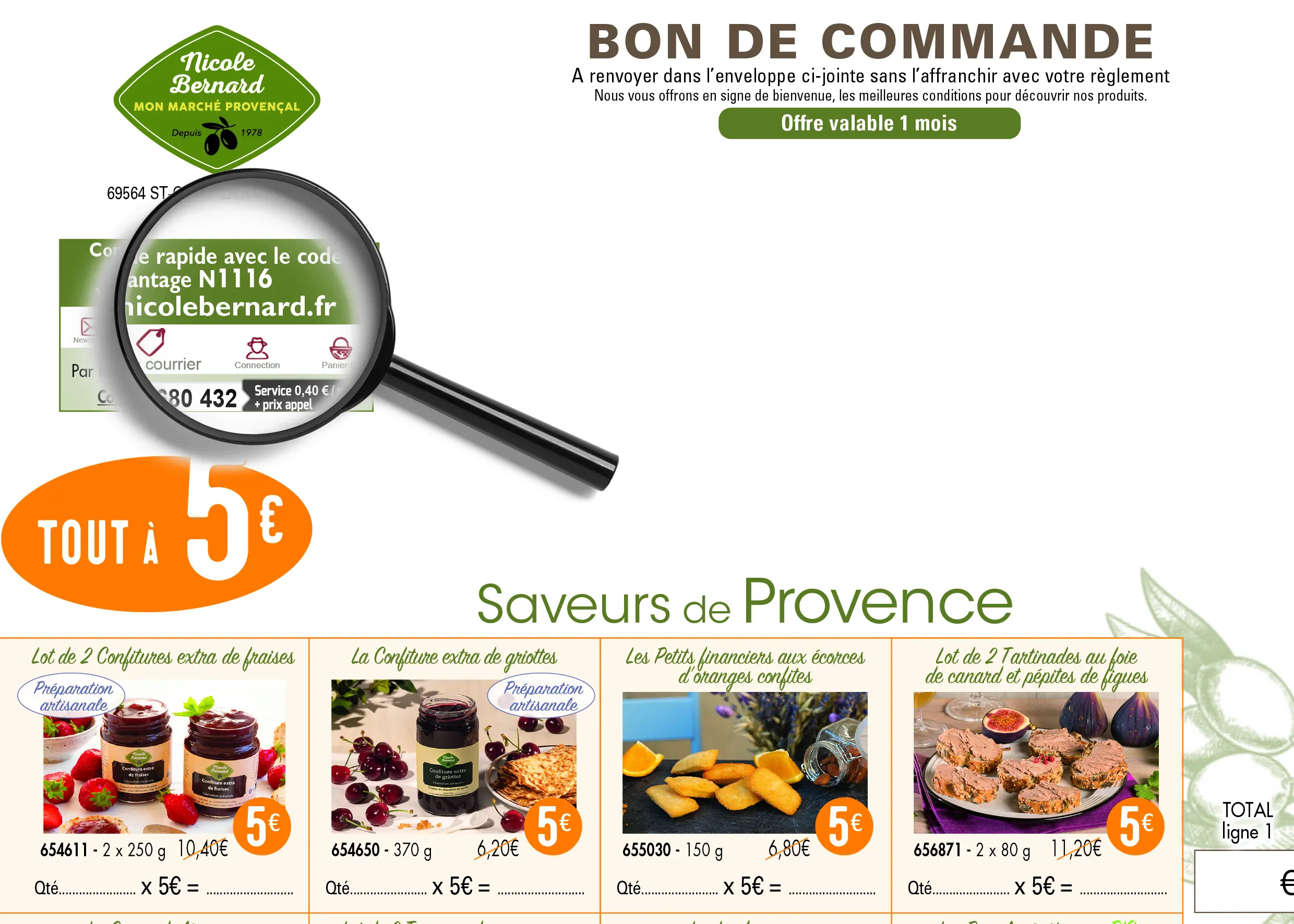 Photo bon de commande